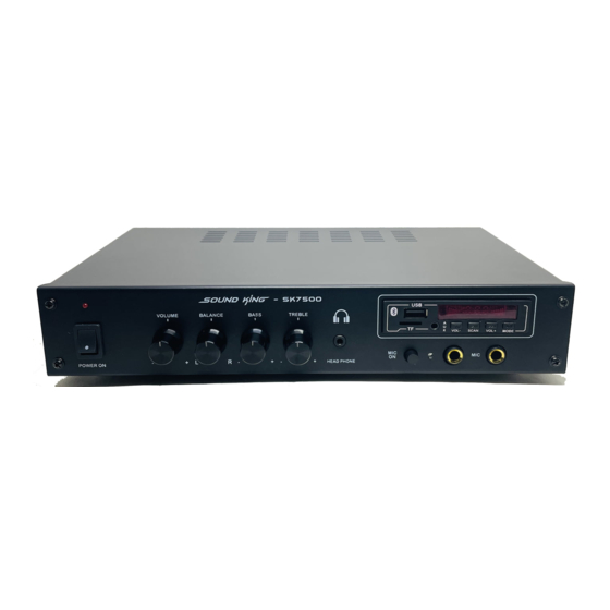 SOUND KING SK 7500 BT Instruction Manual