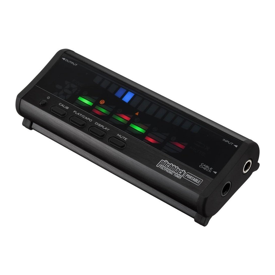 Korg pitchblack PORTABLE - Polyphonic Tuner Manual