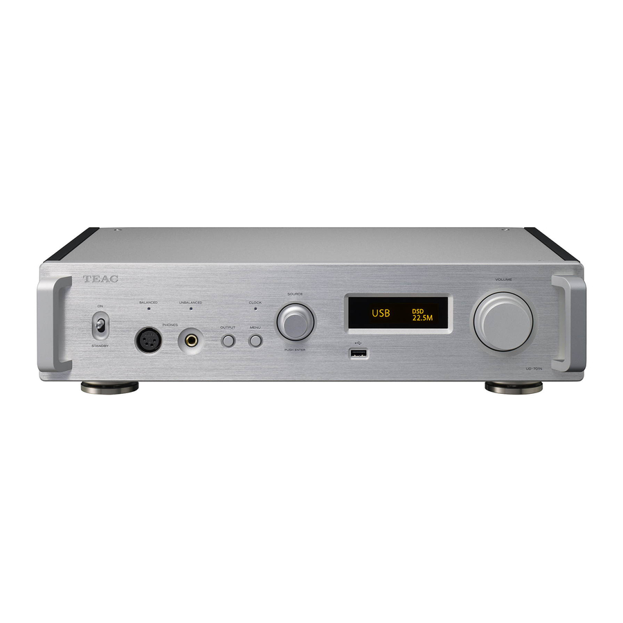 Teac UD-701N - D/A Converter Manual