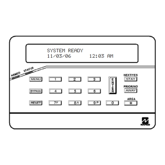 NAPCO FREEDOM F-64 Programming Instructions Manual