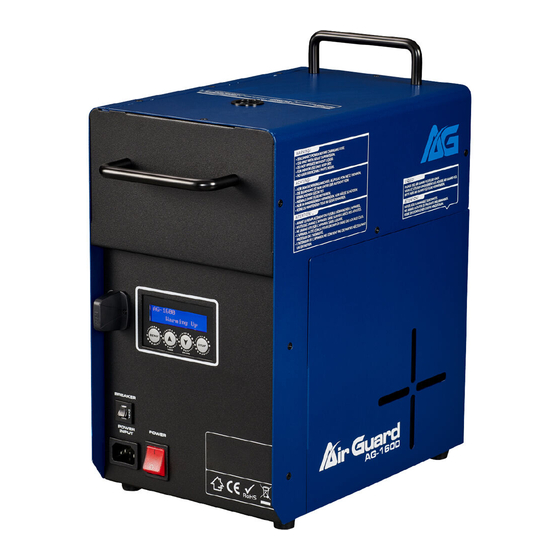 AIR GUARD AG-1600 User Manual