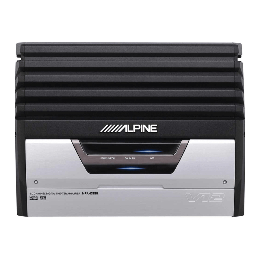 Alpine MRA-D550 Service Manual