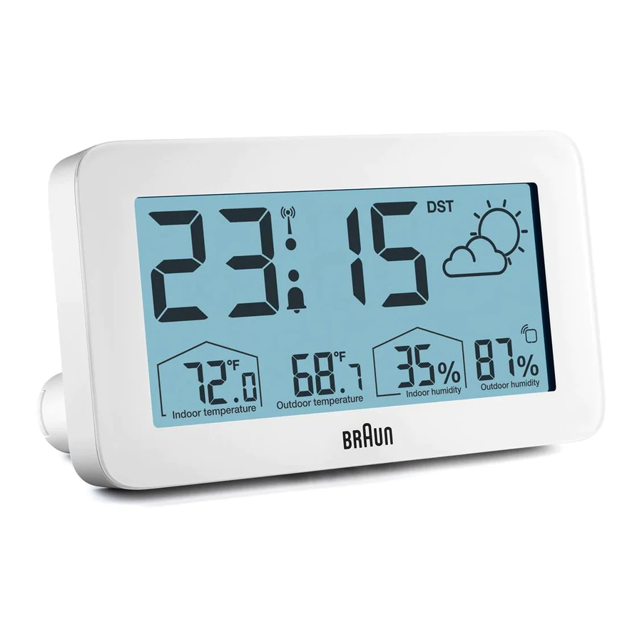 Braun BC13-DCF - Radio Controlled Weather Station User Instructions