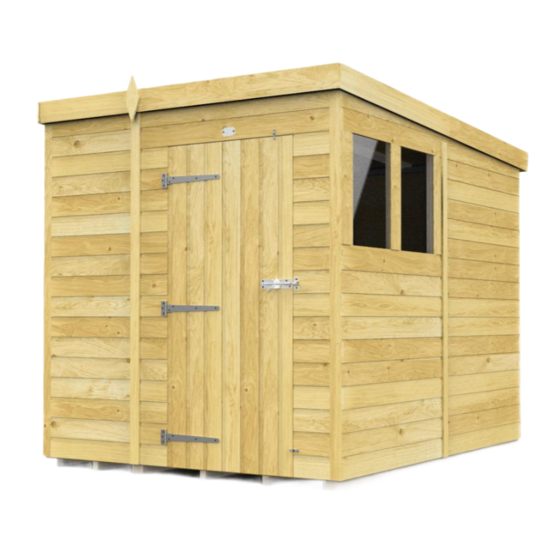 total sheds Pent Shed 6ft x 8ft Assembly Manual