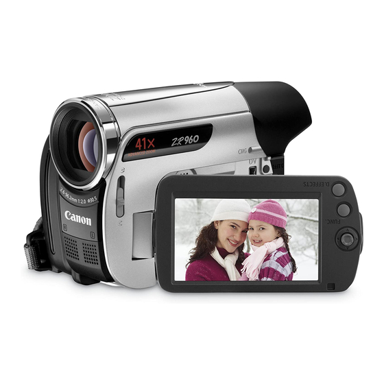 Canon ZR960 Instruction Manual