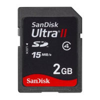 SanDisk SDSDH-2048-901 - 2 GB Ultra II Secure Digital Memory Card Product Manual