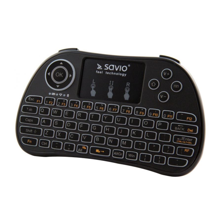 Savio KW-01, KW-02, KW-03 - Wireless Keyboard Manual