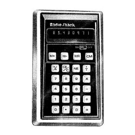 Tandy RadioShack EC-300 Operating Instructions Manual