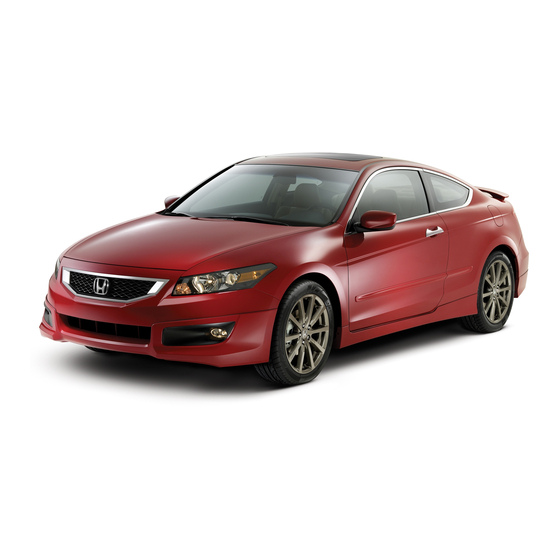 Honda Accord Coupe 2010 Technology Reference Manual