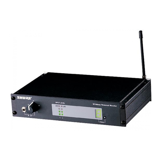 Shure P4T User Manual
