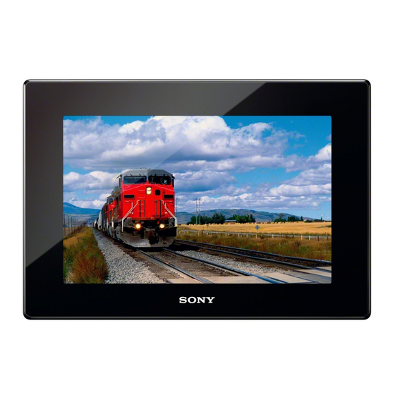 Sony DPF-HD1000/B Specification Sheet