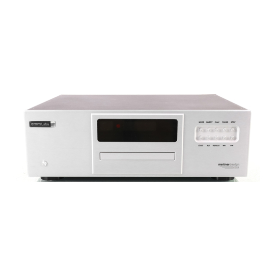 EMMLabs CDSA DISC PLAYER Manuals