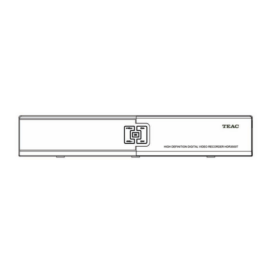 Teac HDR3500T User Manual