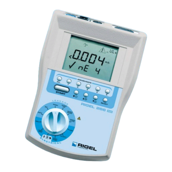 SEAWARD Electronic Rigel 266 Plus Instruction Manual