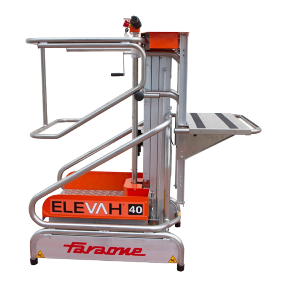 Faraone ELEVAH 40 MOVE PICKING Use And Maintenance Instructions