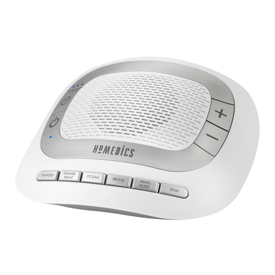 HoMedics SOUNDSPA REJUVENATE Manuals
