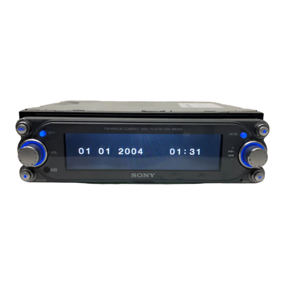 Sony CDX-M9900 Installation/Connections