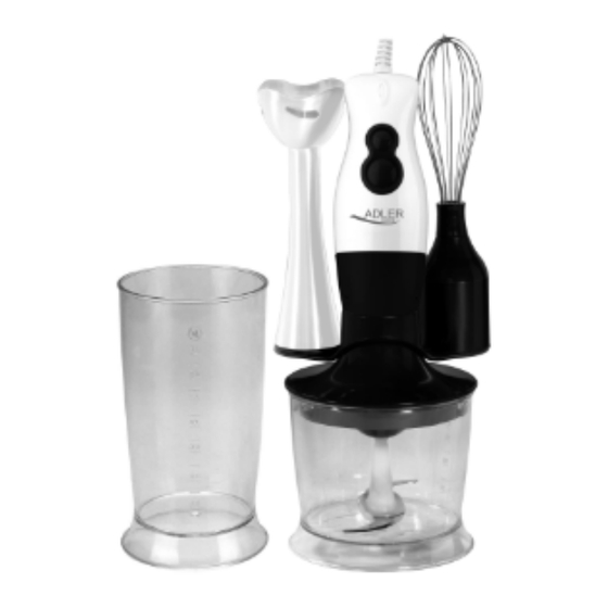 User Manuals: Adler Europe AD4602 Hand Blender