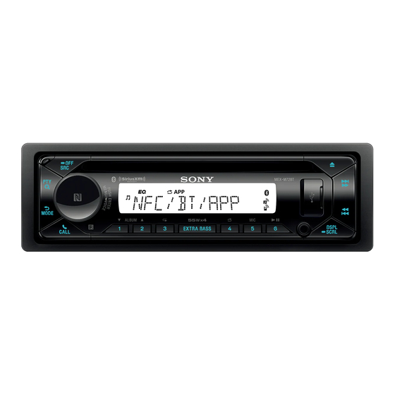 Sony MEX-M72BT Service Manual
