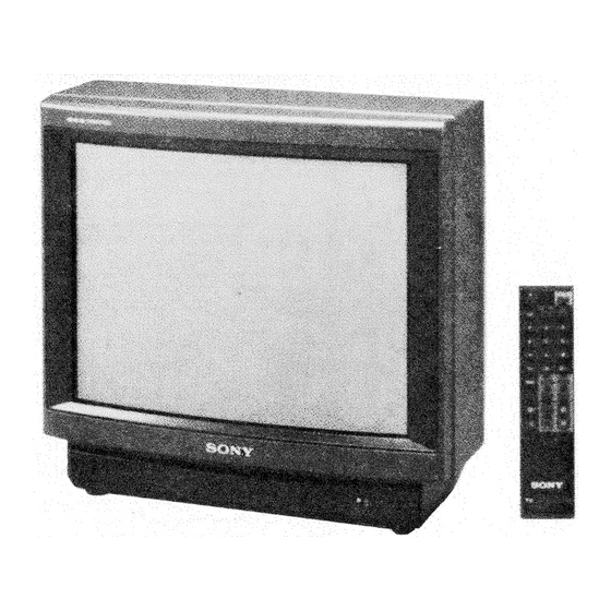 Sony TRINITRON KV-M2130D Service Manual
