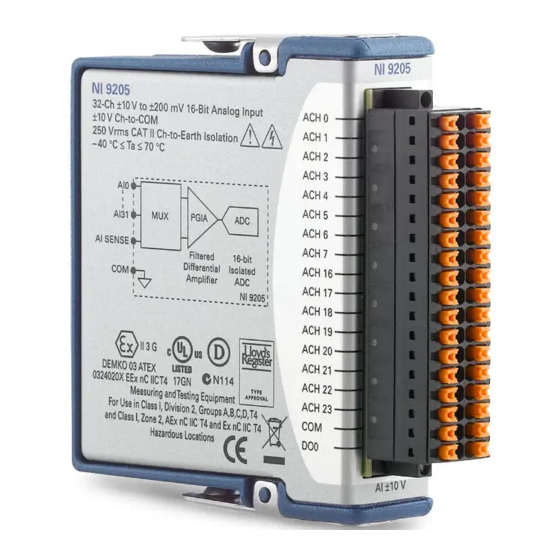 NI NI-9205 Analog Input Module Manuals