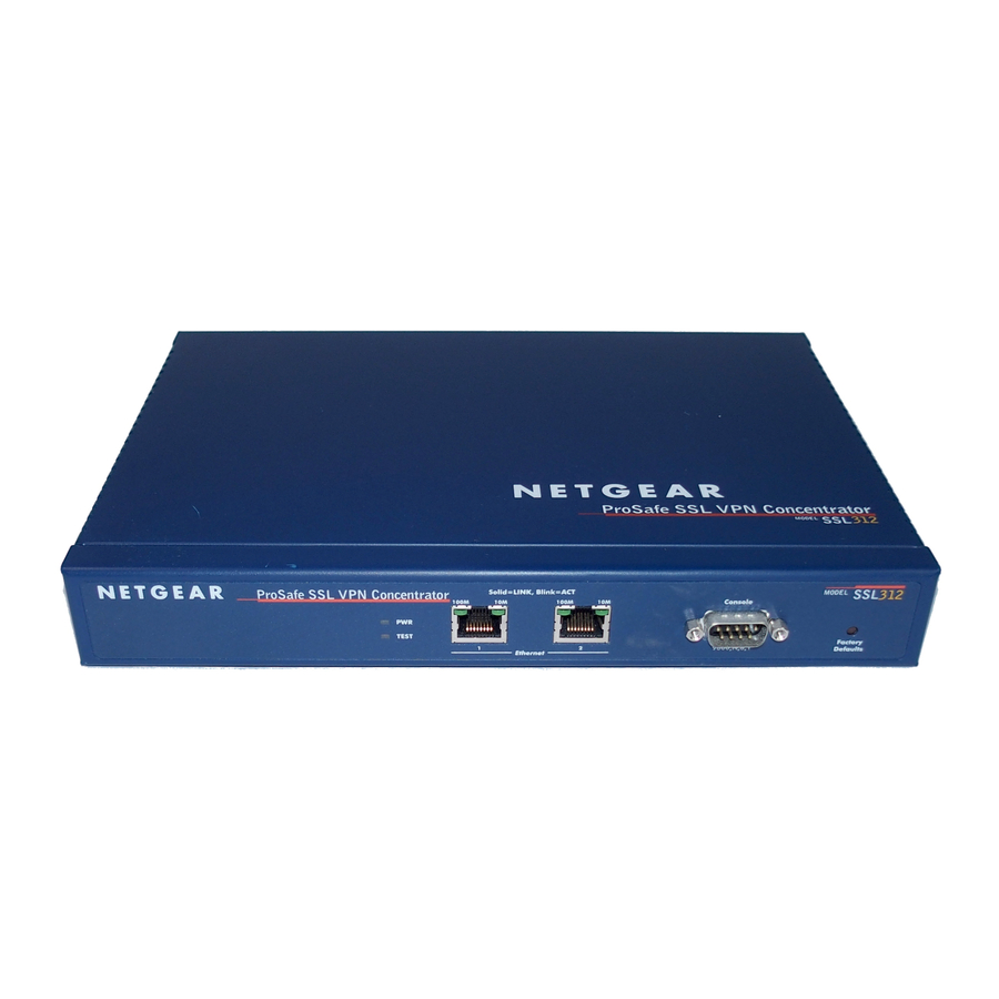 NETGEAR ProSafe SSL312 Installation Manual