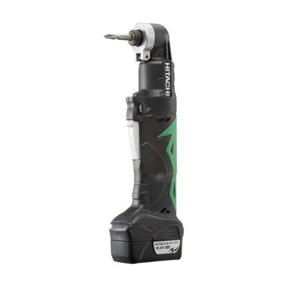 Hitachi WH10DL - 10.8V Cordless Lithium Ion Micro Impact Driver Safety And Instruction Manual