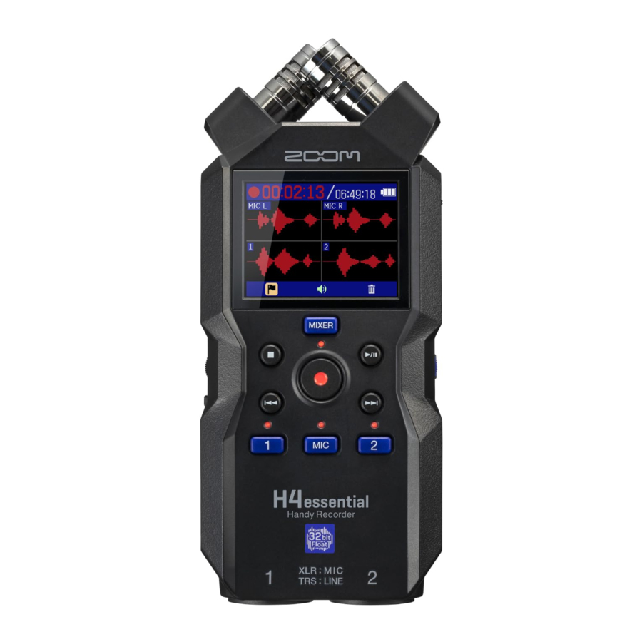 ZOOM H4essential Manual