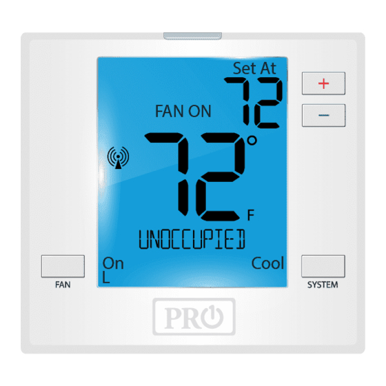 Pro1 IAQ T731W Installation Manual