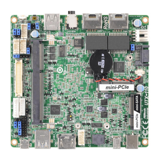ASROCK UTX-110 Settings Manual