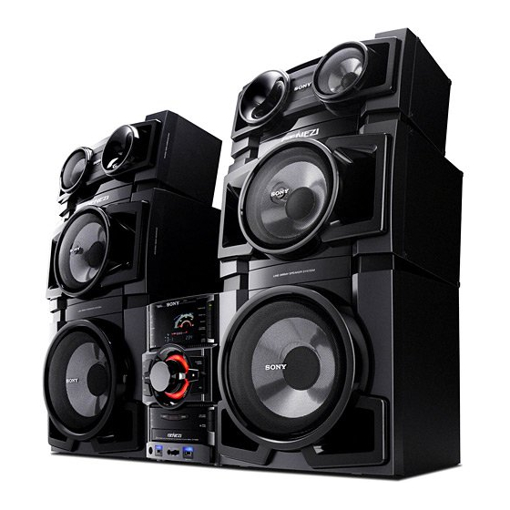 Sony MHC-GTR77 Operating Instructions Manual