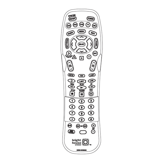 Universal Remote Control UR5U-BH8000 Operating Instructions