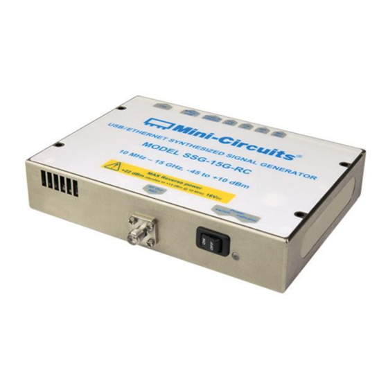 Mini-Circuits SSG-15G-RC User Manual