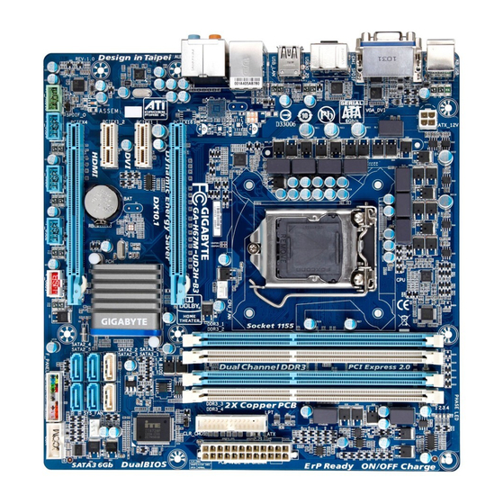 Gigabyte GA-H67M-UD2H-B3 User Manual