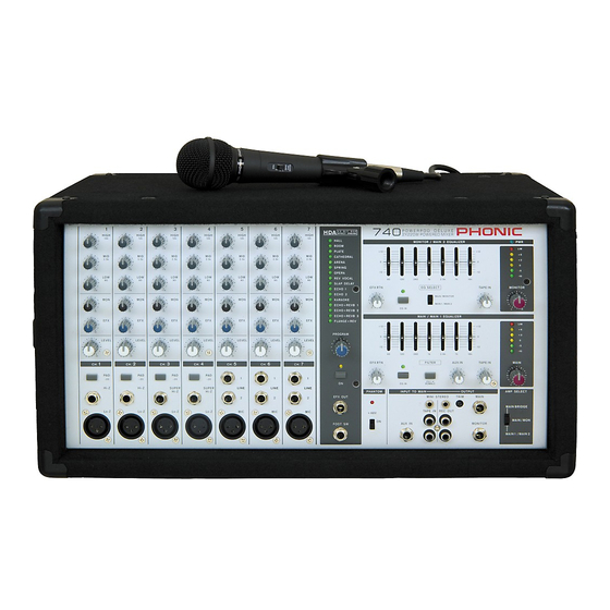 Phonic POWERPOD 740 DELUXE User Manual