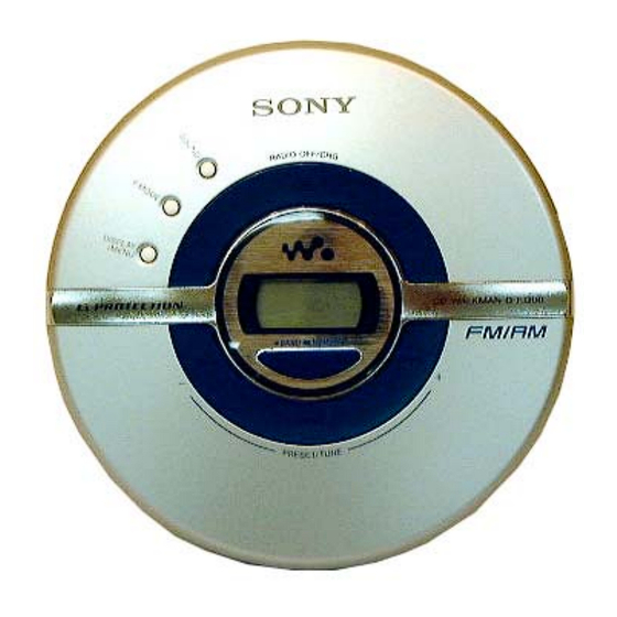 Sony D-FJ200 Service Manual