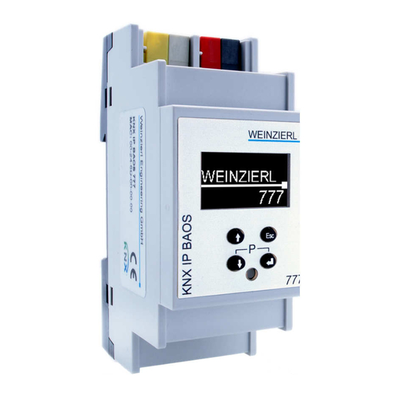 Weinzierl KNX IP BAOS 777 Operation And Installation Manual