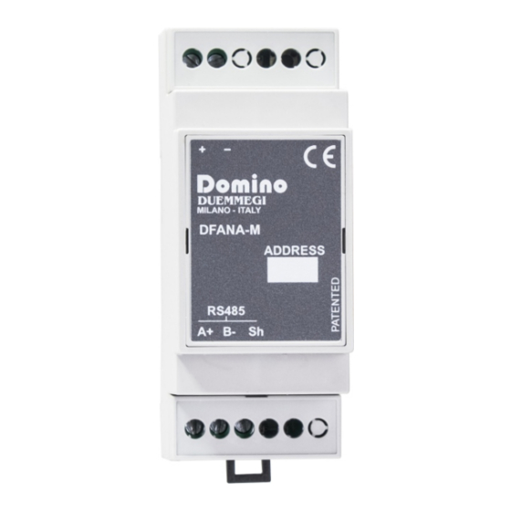 Duemmegi Domino DFANA-M Quick Start Manual