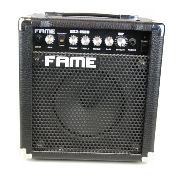 FAME GS2-158D Owner's Manual