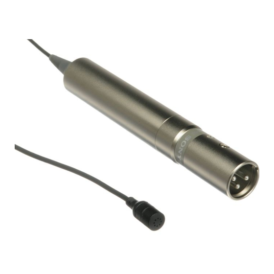Sony ECM-44B - Electret Condenser Microphone Manual