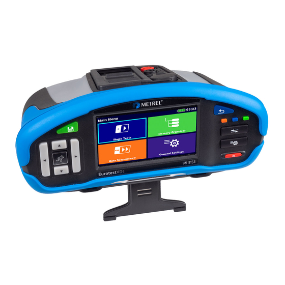 METREL EurotestXDs MI 3154 Instruction Manual