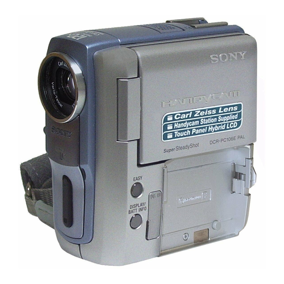Sony HANDYCAM DCR-PC106E Operation Manual