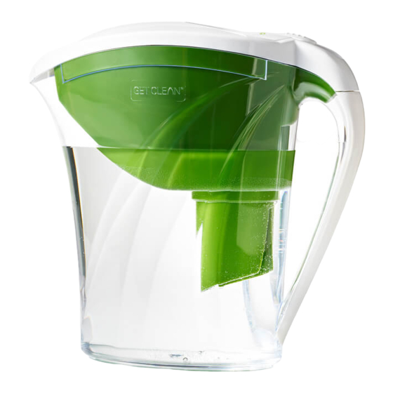 Shaklee Get Clean Water Pitcher Use & Care Instructions Manual