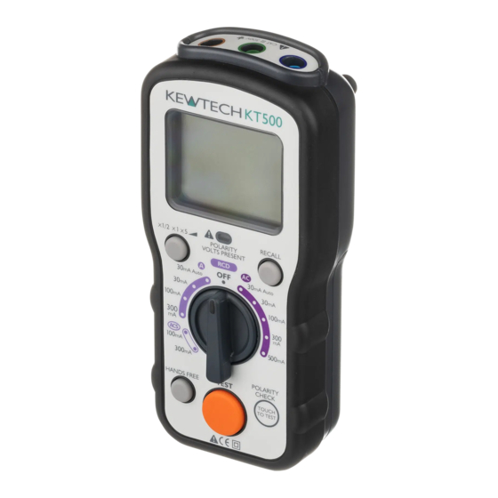 Kewtech KT500 Operating Instructions Manual