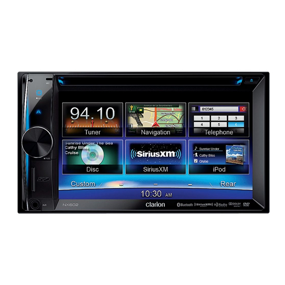 Clarion NX602 Owner's Manual & Installation Manual