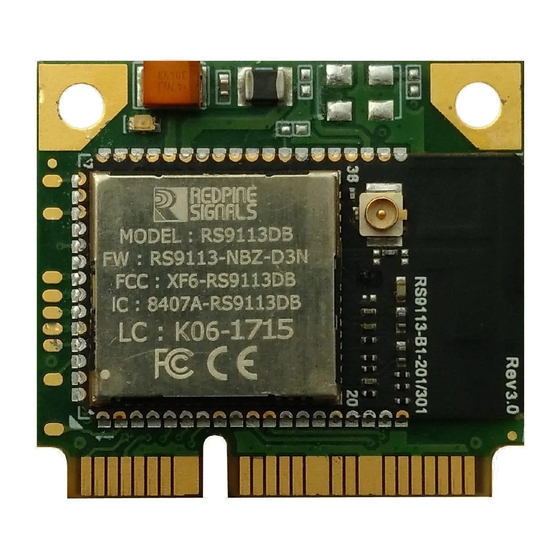 Redpine Signals RS9113 Installation Manual