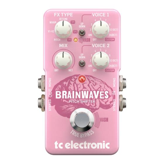 TC Electronic BRAINWAVES PITCH SHIFTER User Manual