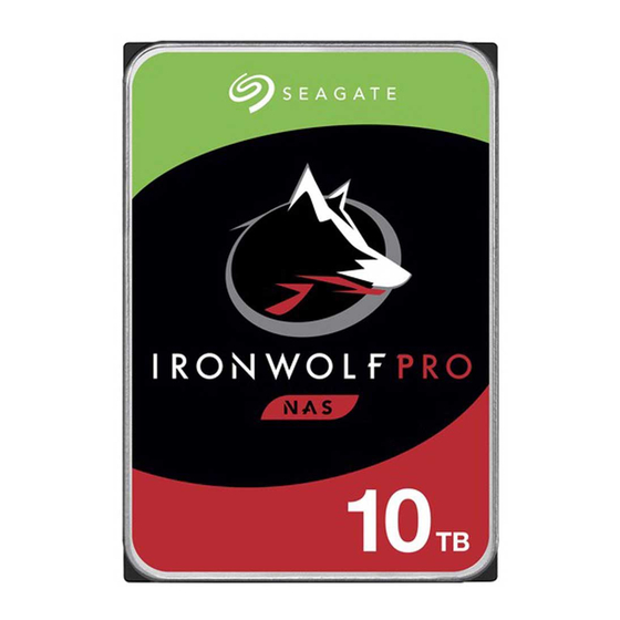 Seagate IronWolf Pro ST10000NE000 Manuals