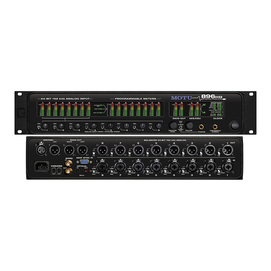 MOTU 896HD User Manual