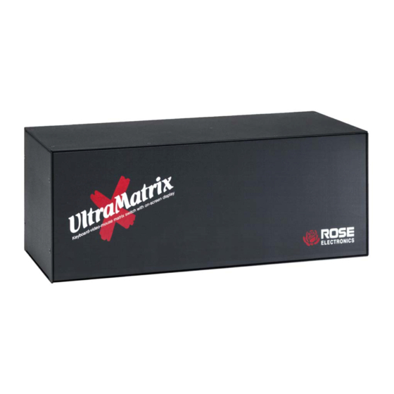 Rose electronics UltraMatrix 4 Installation And Operation Manual